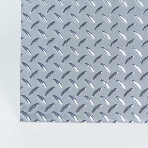 M-D Building Products 0.03 in. X 12 in. W X 24 in. L Silver Aluminum Diamond Tread Sheet Metal 57306 - main